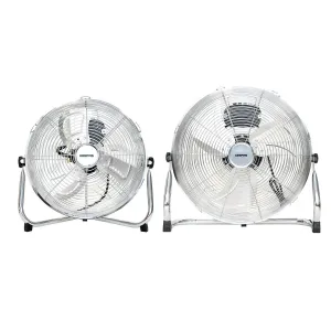 12" and 16" Three-Speed Electric Metal Floor Fan