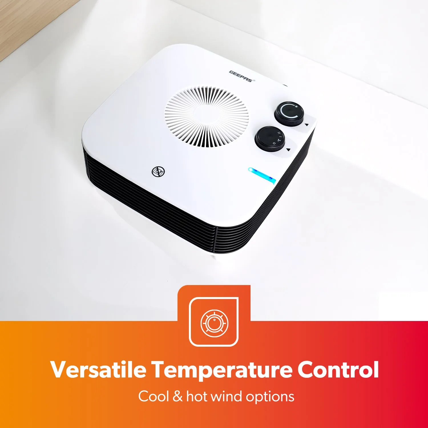 2000W Energy-Efficient Wide Angle Flat Fan Heater