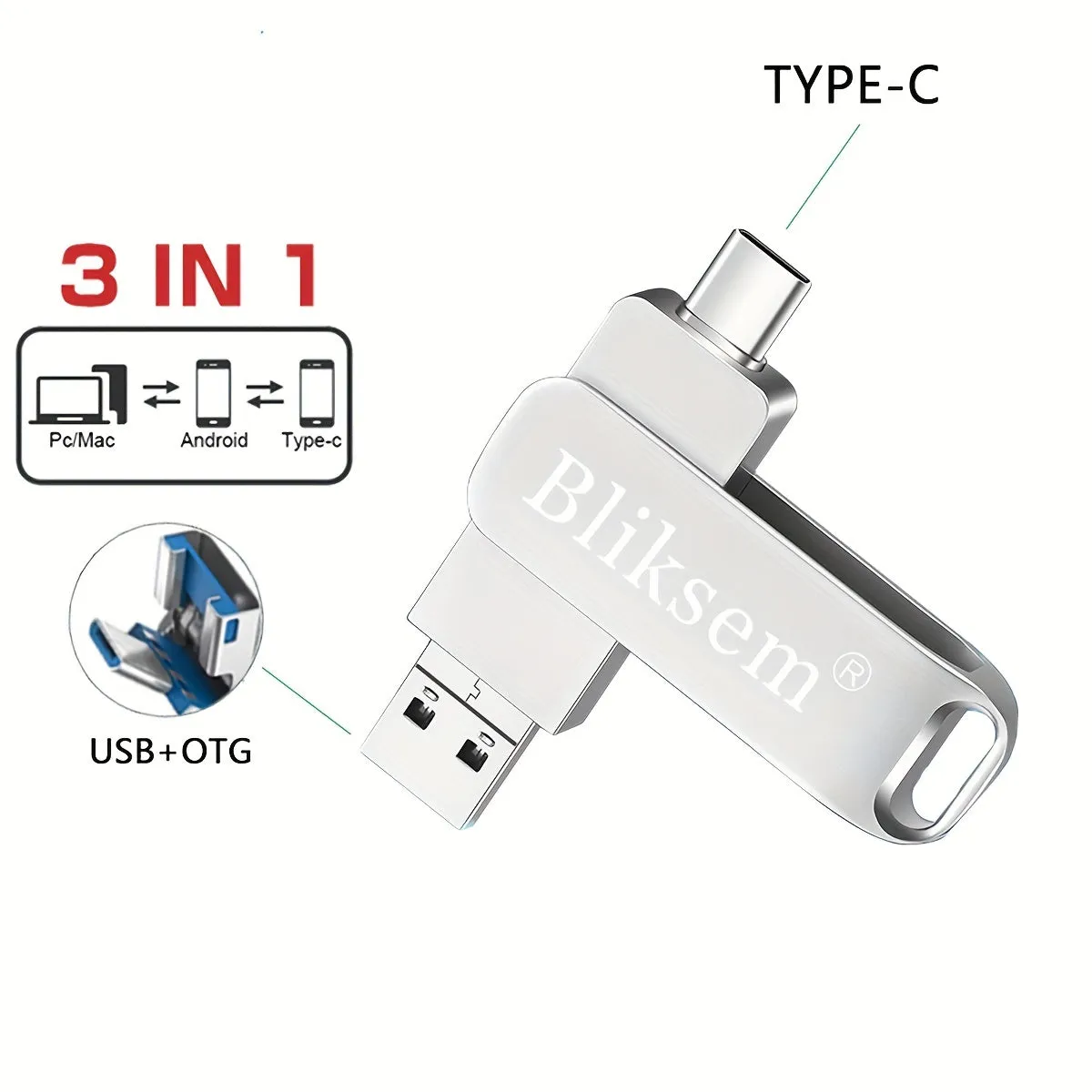 3-in-1 USB Flash Drives Versatile High-Speed Storage Solution