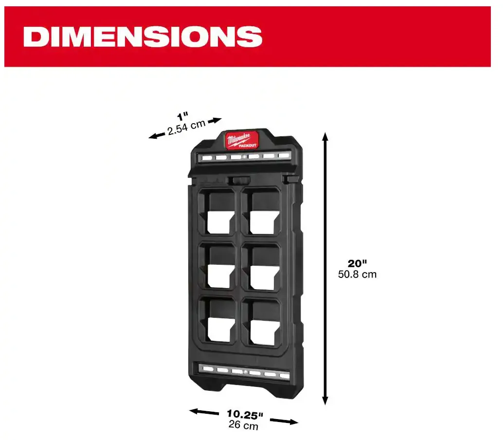 48-22-8496 Milwaukee PACKOUT Compact Wall Plate