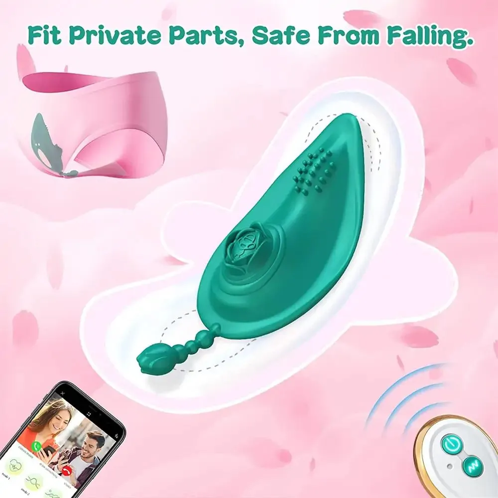 APP Remote Control Quiet Rose Toy Panties Vibrator