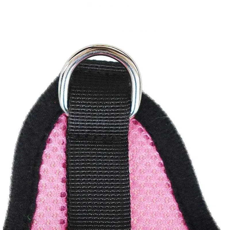 Breathable Nylon Mesh Harness with Leash: Lightweight & Adjustable for Small Dogs