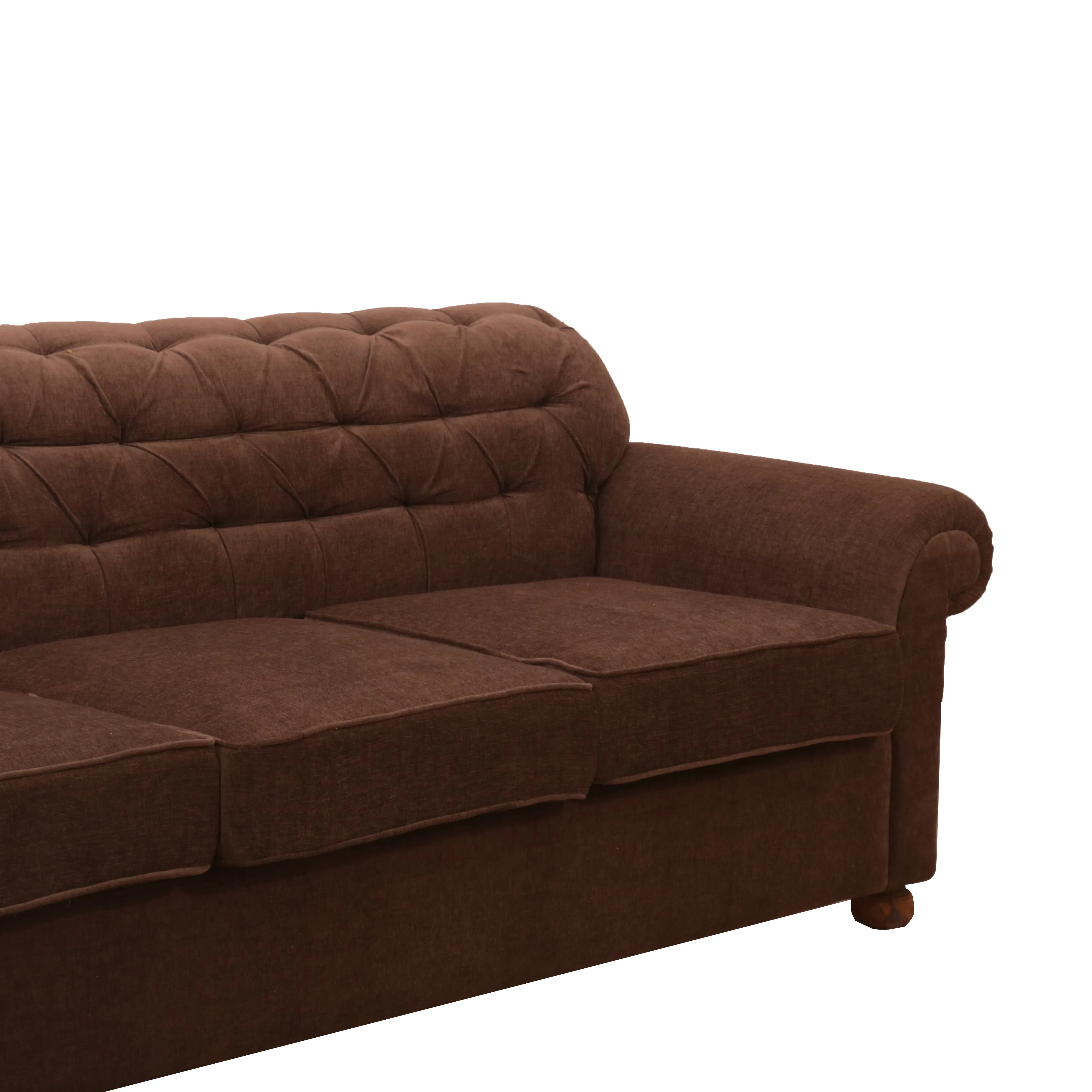 Brown Pinched Back Couch