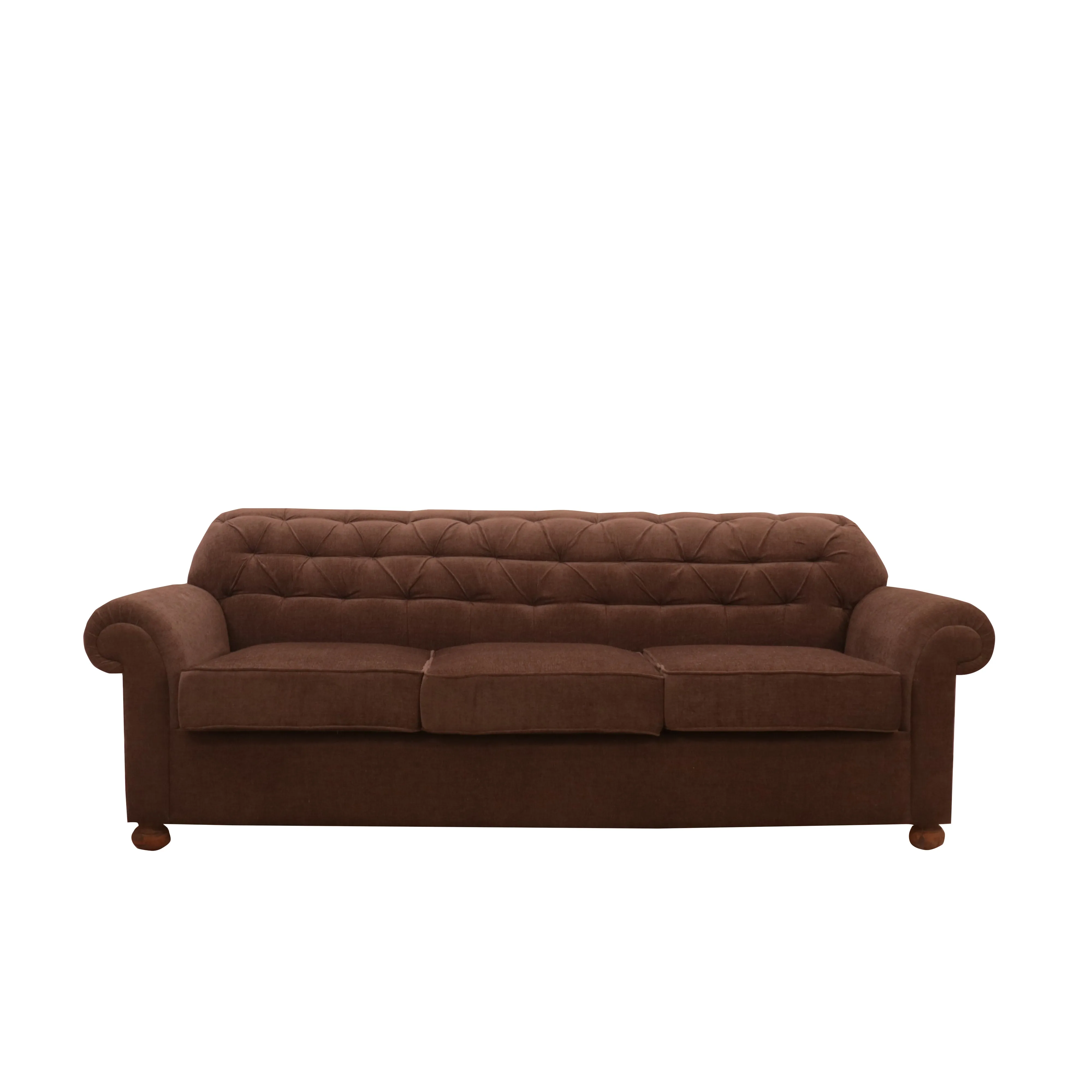 Brown Pinched Back Couch