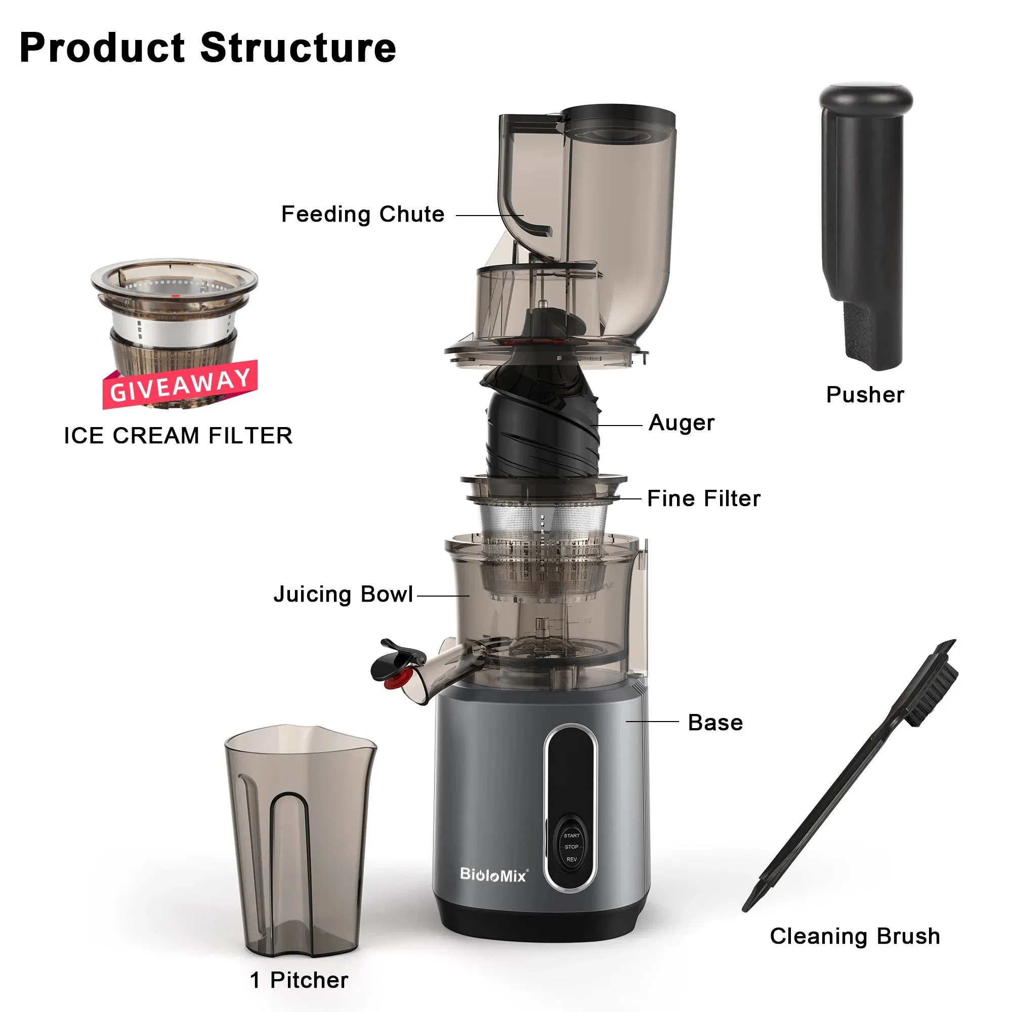 Cold Press Powerful Juicer