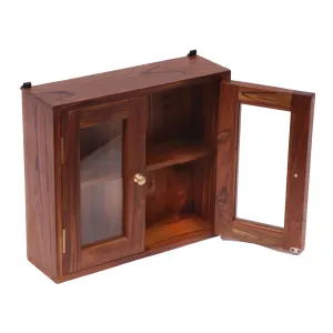 Compact Teak Wall Hanging Cabinet