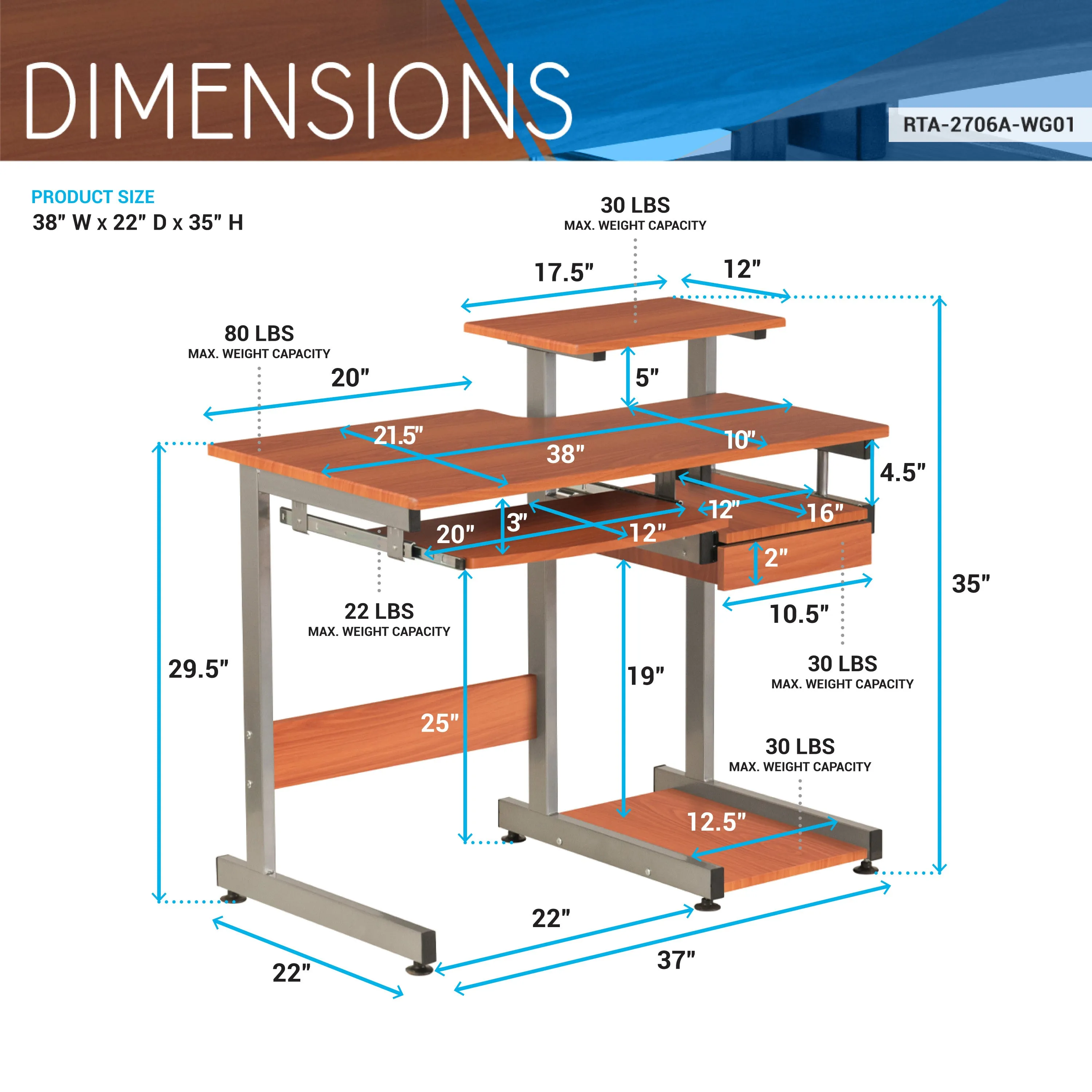 Complete Computer Workstation Desk