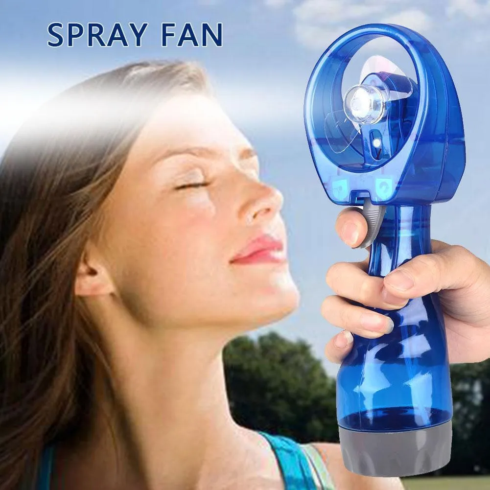 Convenient Hand-operated Humidification Mini Spray Fan Water Fan Spray Portable Mist Fan Mini Handheld