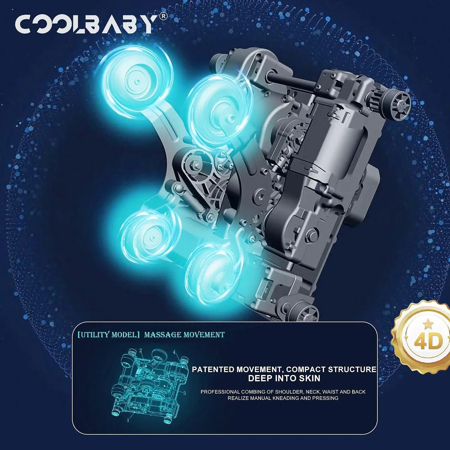 COOLBABY® RK-1911 Full-Automatic Multifunctional Electric Kneading Massage Chair Sofa