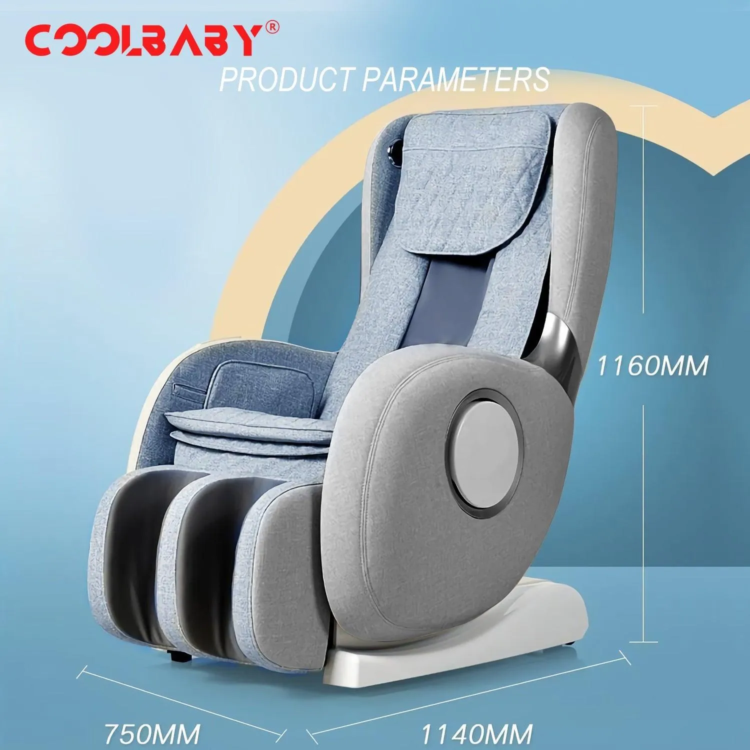 COOLBABY® RK-1911 Full-Automatic Multifunctional Electric Kneading Massage Chair Sofa