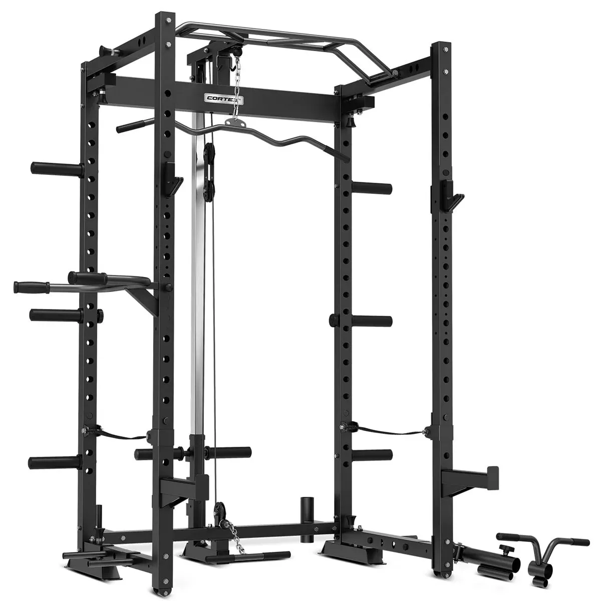 Cortex PR-4 Foldable Squat & Power Rack   BN-9 Bench   100KG Olympic Tri-Grip Weight & Barbell Package