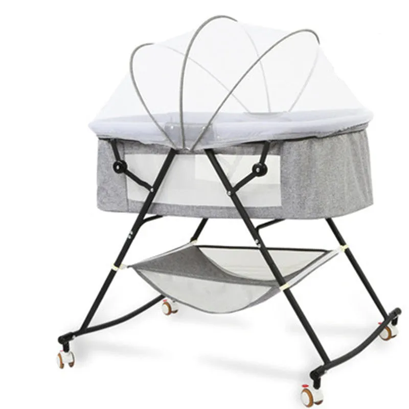 Crib newborn multifunctional comfort baby baby portable baby shaker foldable European cradle bed