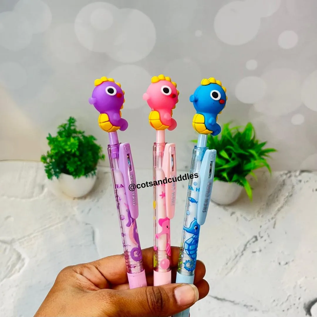 Cute Sea Horse Design Topper Pencil for Kids