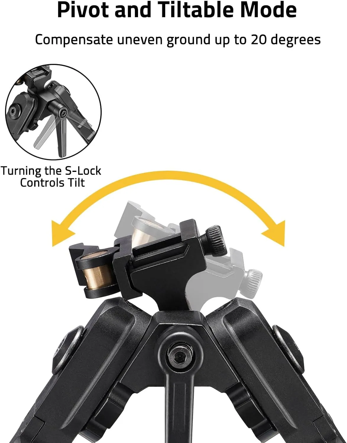 CVLIFE 7.5-9 Inch Bipod Lightweight Quick Detach Rifle Bipod