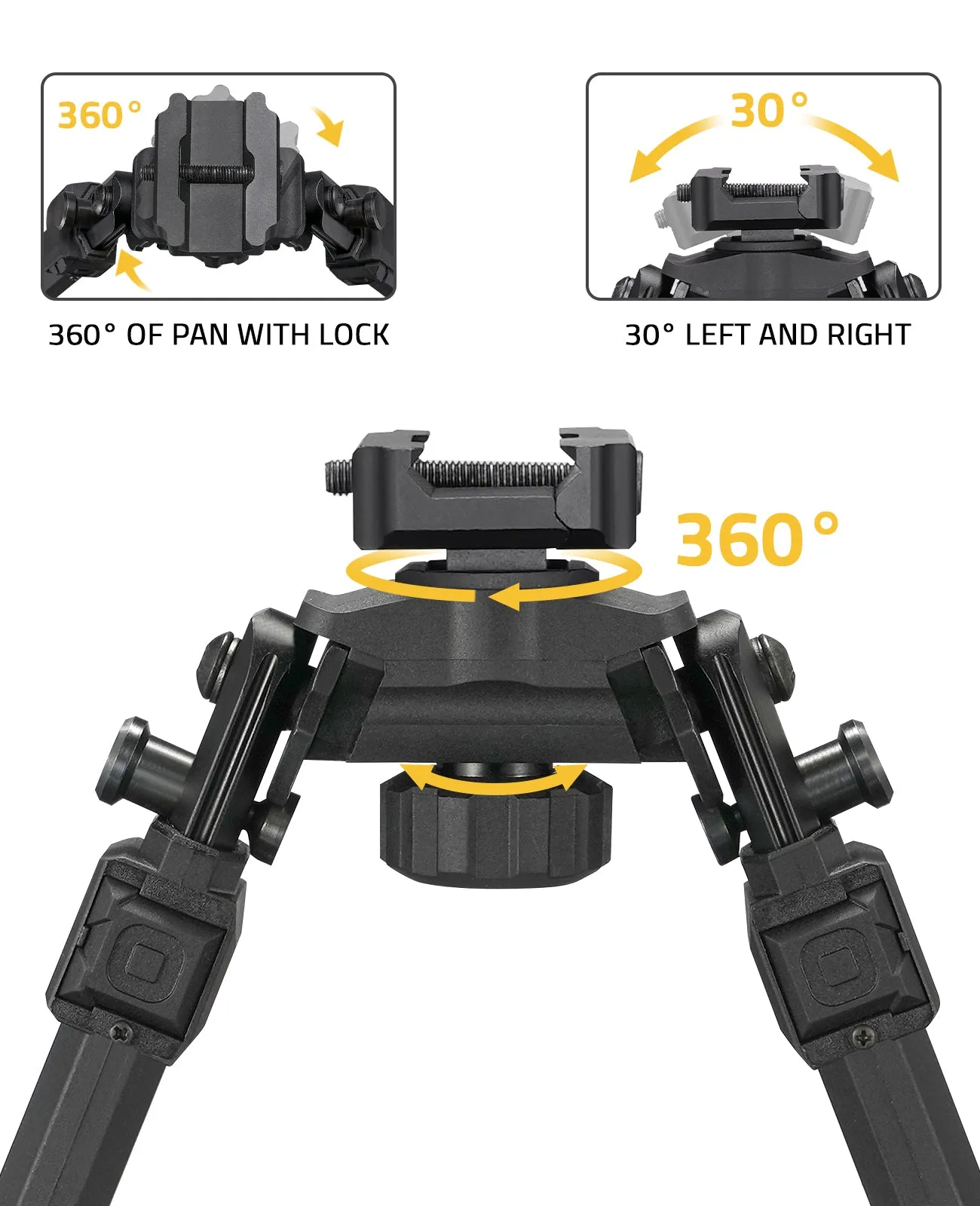 CVLIFE 8-11 Inch Bipod with 360° Swivel Tilt Bipod Lightweight Bipods