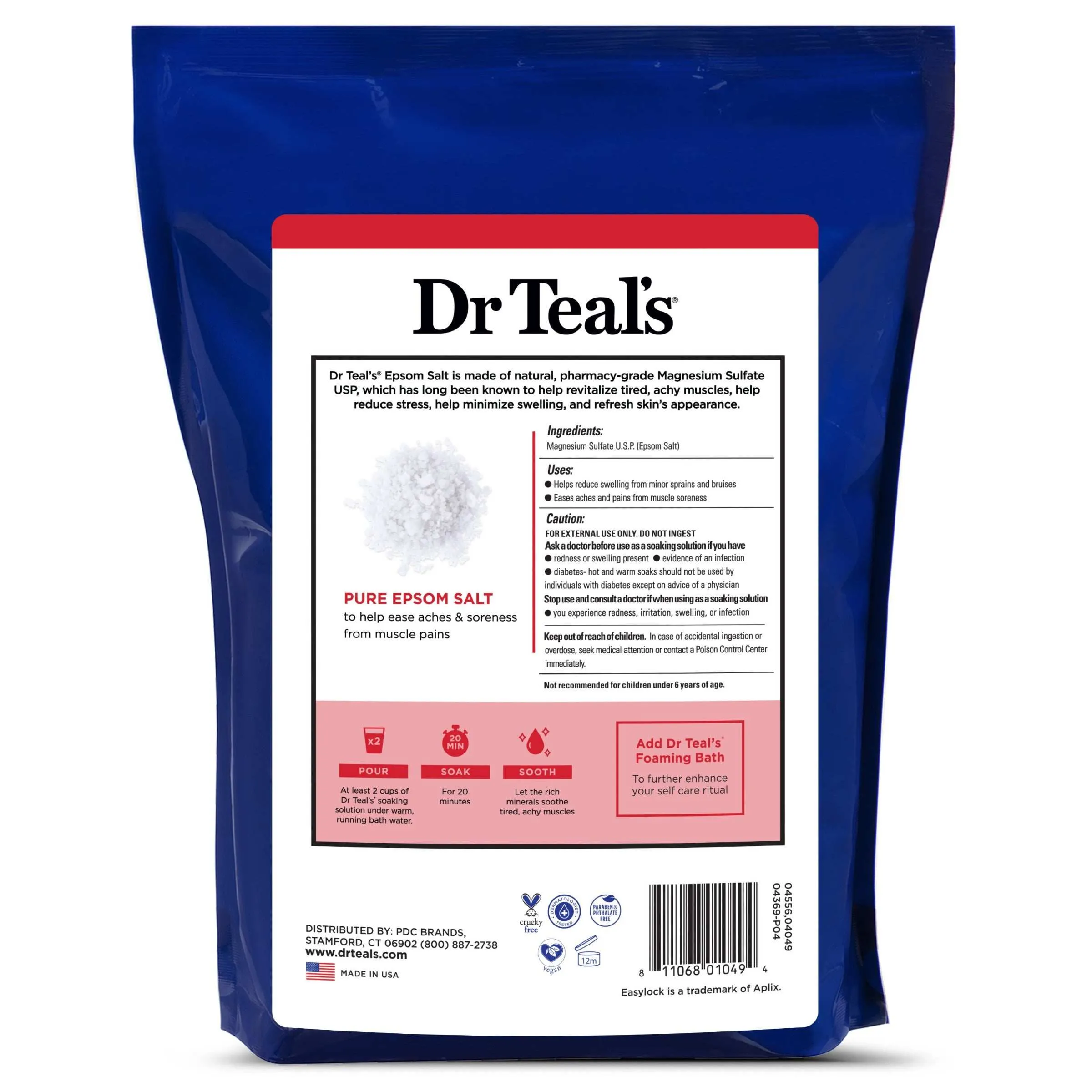 Dr. Teal's Pure Epsom Salt Therapeutic Soak - 6 Lbs