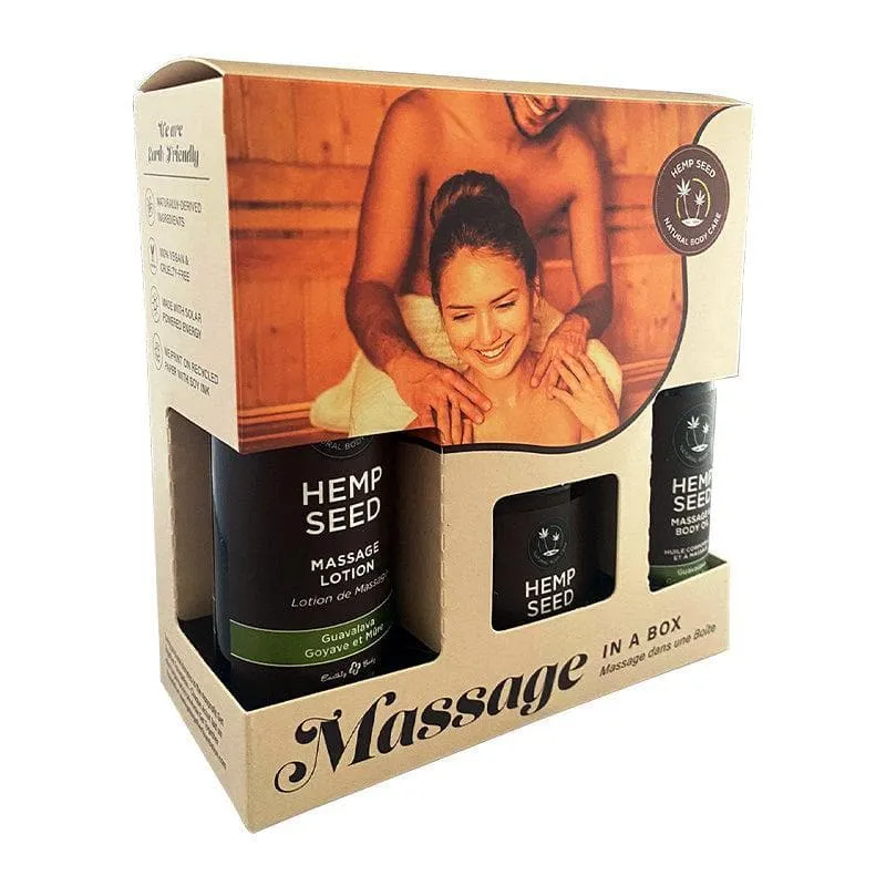 Earthly Body Limited Edition Hemp Seed Guavalava Massage in a Box Play Set