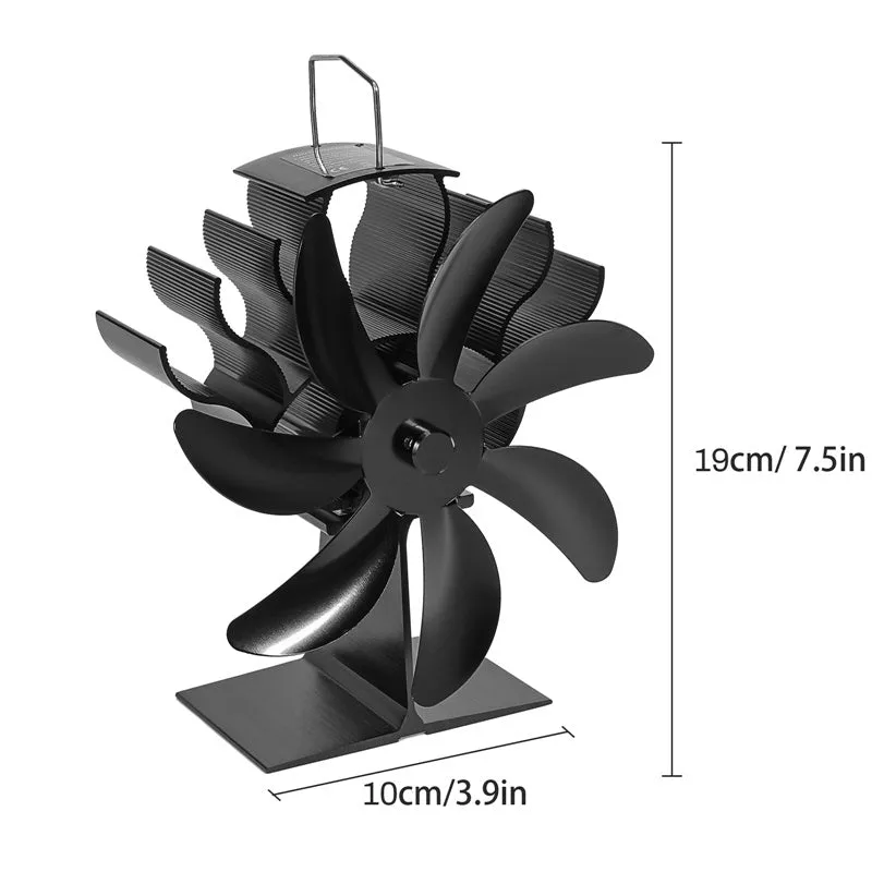 Efficient Heat Distribution with 7Blade Stove Fan  Perfect for Home Fireplace