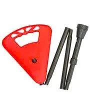 Flipstick Straight Folding Adjustable Seat Cane in Red with Red Bag