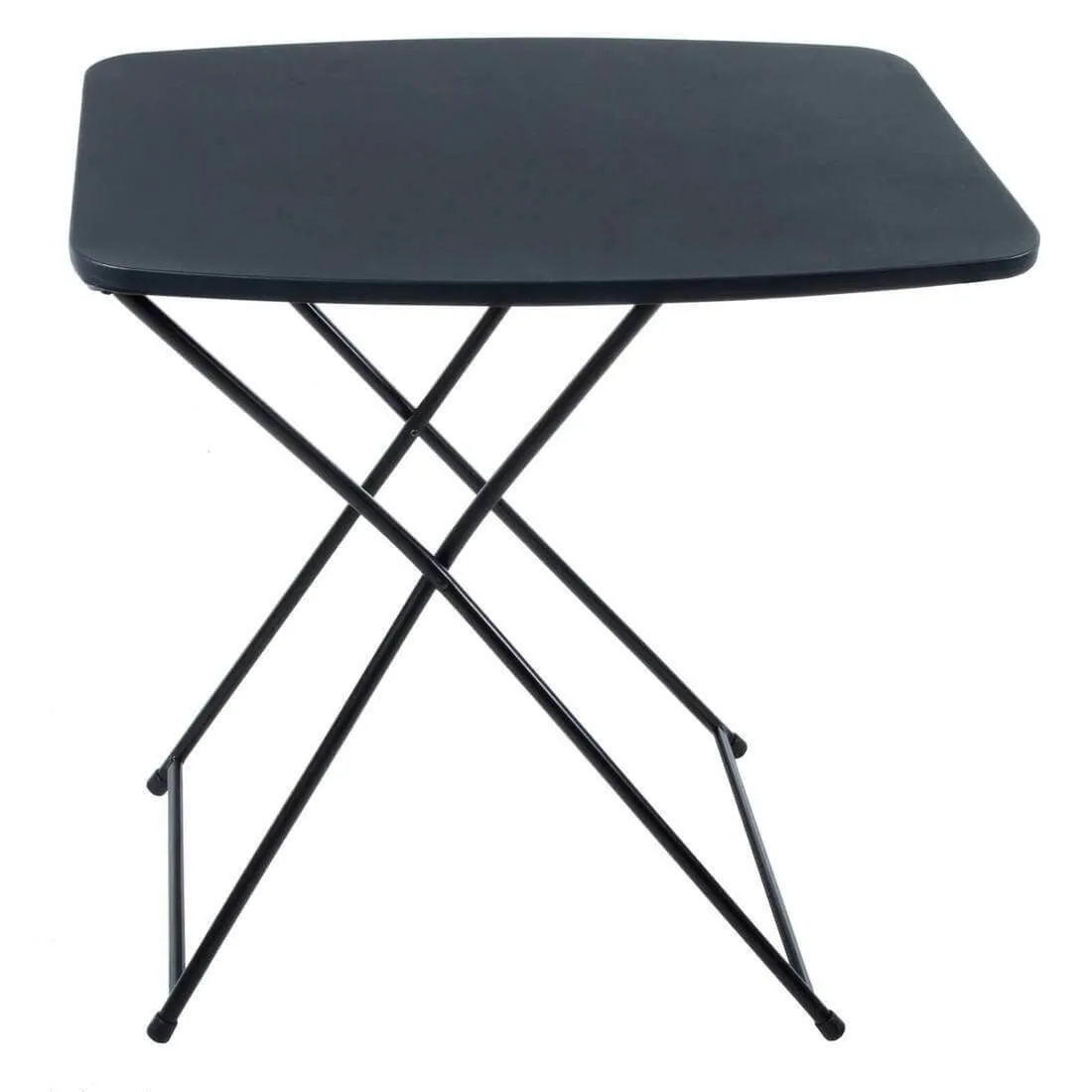 Folding Side Table Black Adustable Picnic Camping Caravan