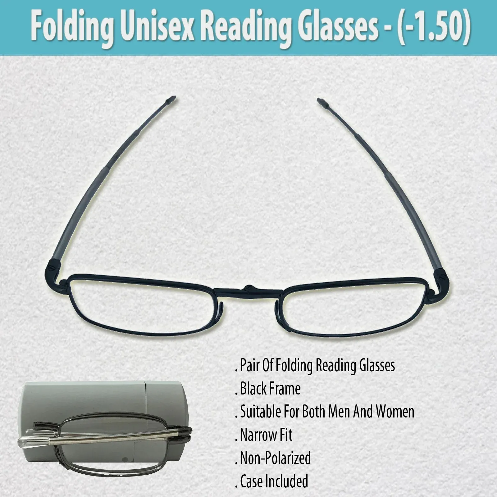 Folding Unisex Reading Glasses (1.50)