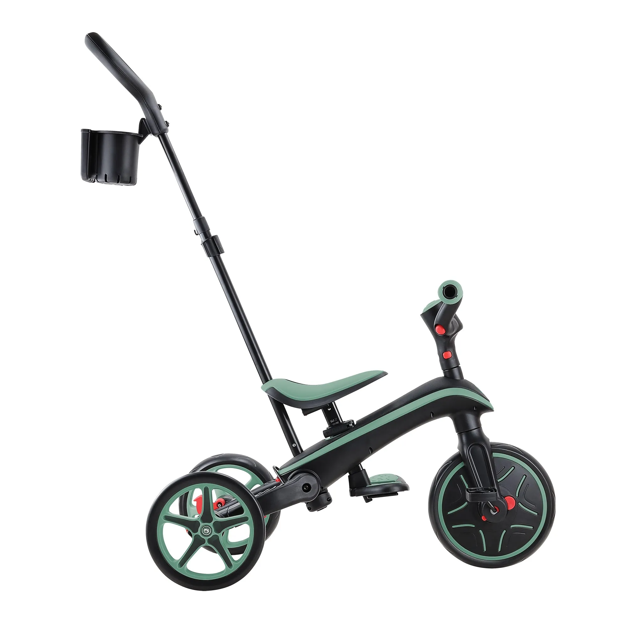 Globber Explorer Trike Foldable 4 in 1 - Olive (10m - 5y)