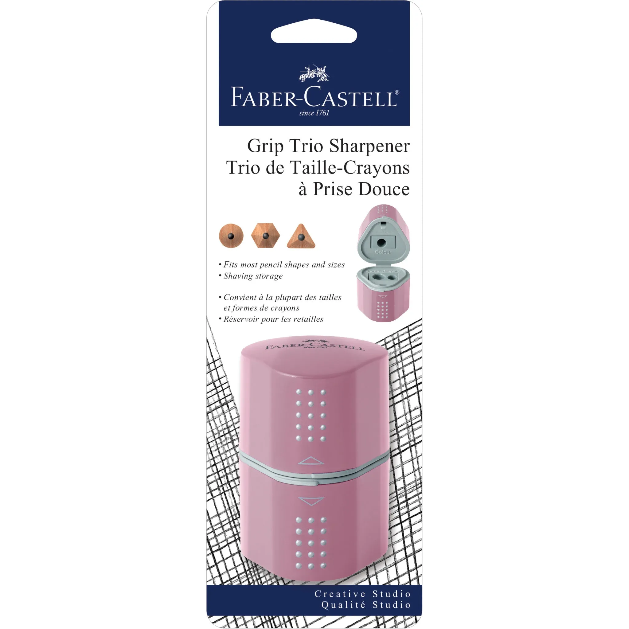 Grip Trio Pencil Sharpener, Rose Shadows - #770307