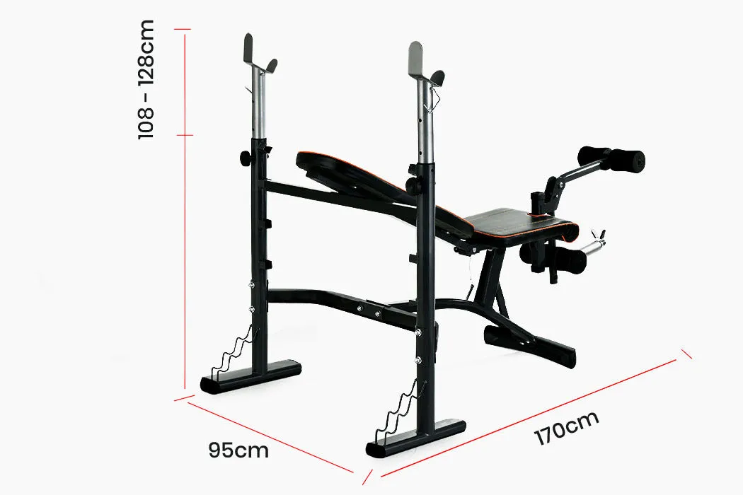 Heavy-Duty Adjustable Gym Weight Bench 200kg Capacity - Proflex