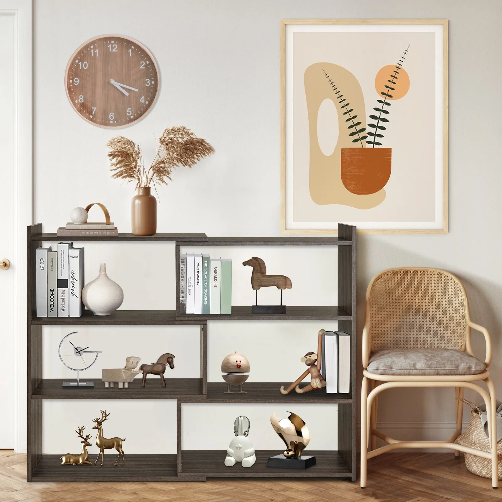 Kaboon 4-Tier Shelving Unit--Eucalyptus