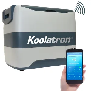 Koolatron 12 Volt Portable Freezer Refrigerator w/ Bluetooth Controls 42 qt (40L) Electric Cooler, 12V DC/110V AC Cords Included, Compressor Cooling -8 to 50°F (-22 to 10°C), Travel Car Fridge, Gray