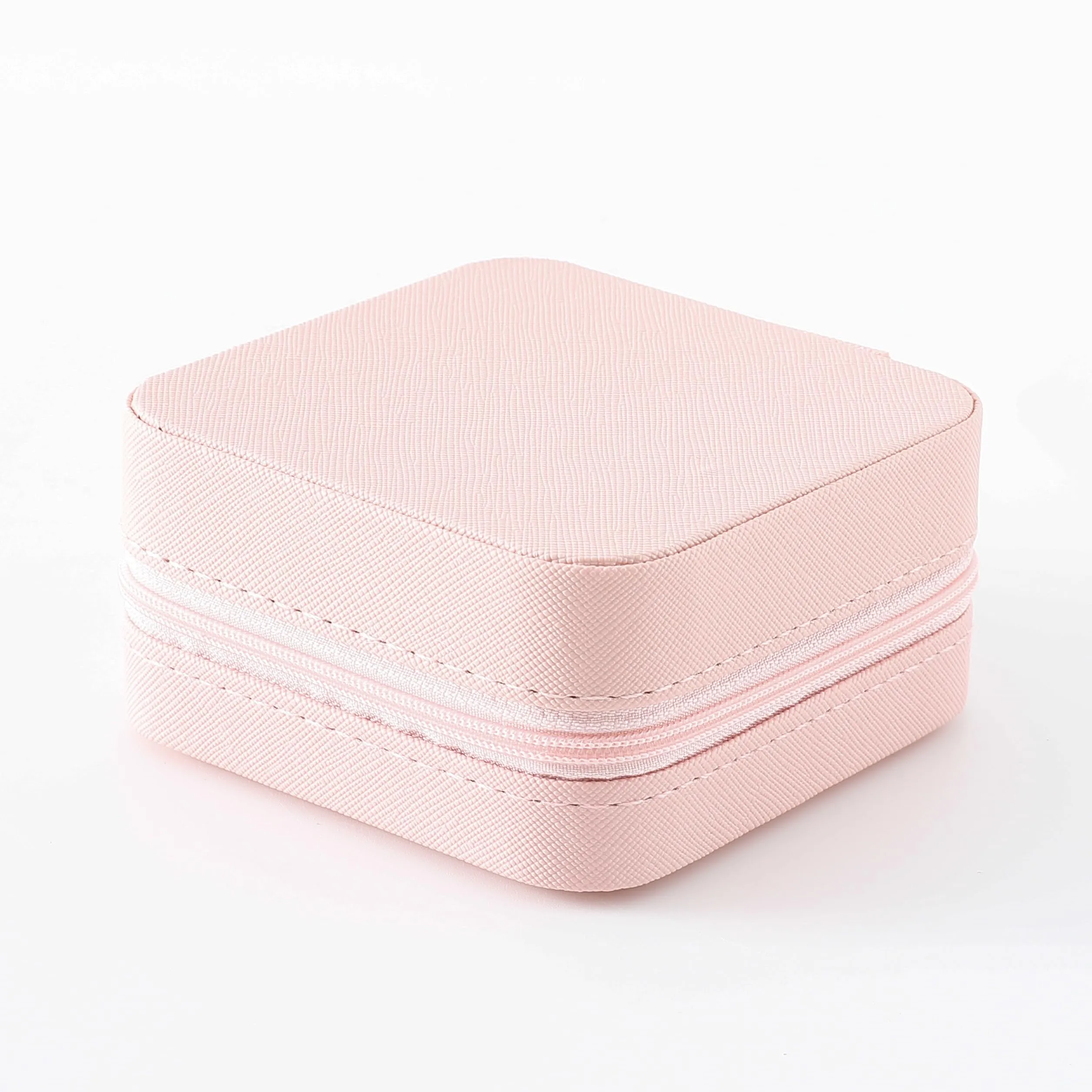 Kuber Industries Pack of 5 Mini Jewelry Box | Travel Jewellery Organizer Storage Box | Portable Case for Rings Earrings | Portable Jewelry Organizer | Proposal Gifts for Women Girl |YXX-024 | Pink