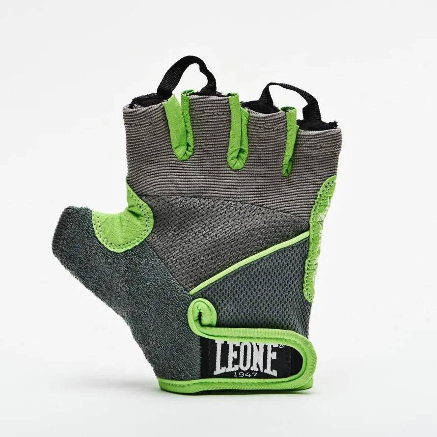 Leone Gym Glove AB712 gray fluo green