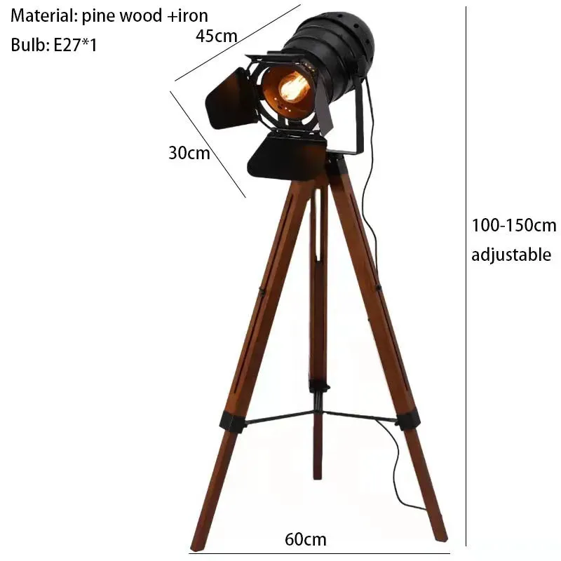 Mansion Industrial Studio Floor Lamp Angle Adjustable LED Lighting