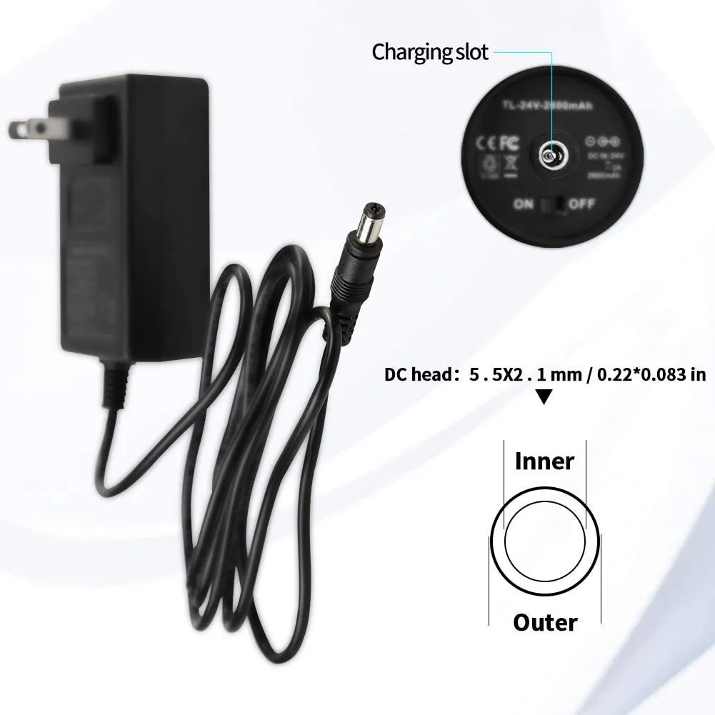 Massage Gun Charger Output: DC 24V 1A Support 25.2V Massage Gun Power Cord