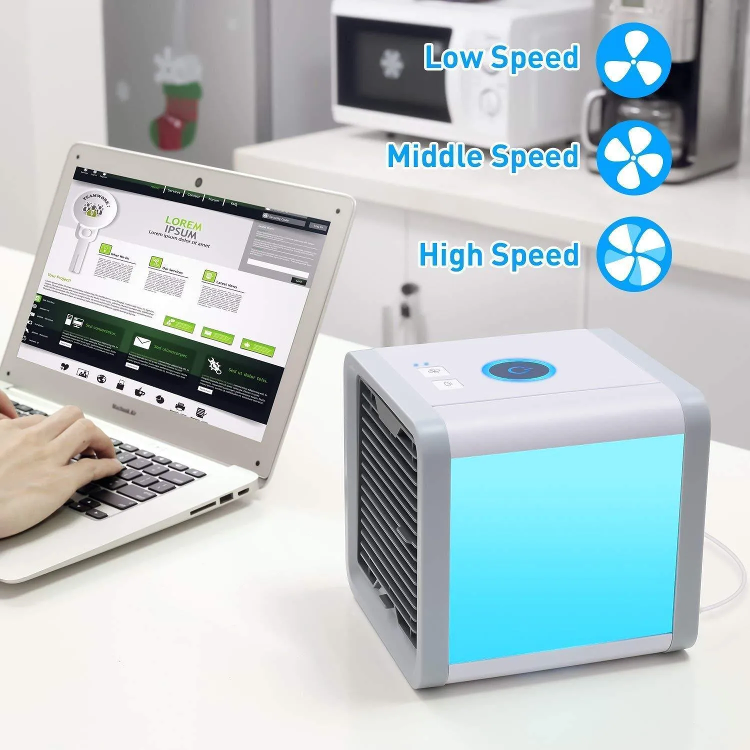 Mini Portable Air Cooler Fan Arctic Air Personal Space Cooler The Quick & Easy Way to Cool Any Space Air Conditioner Device Home Office