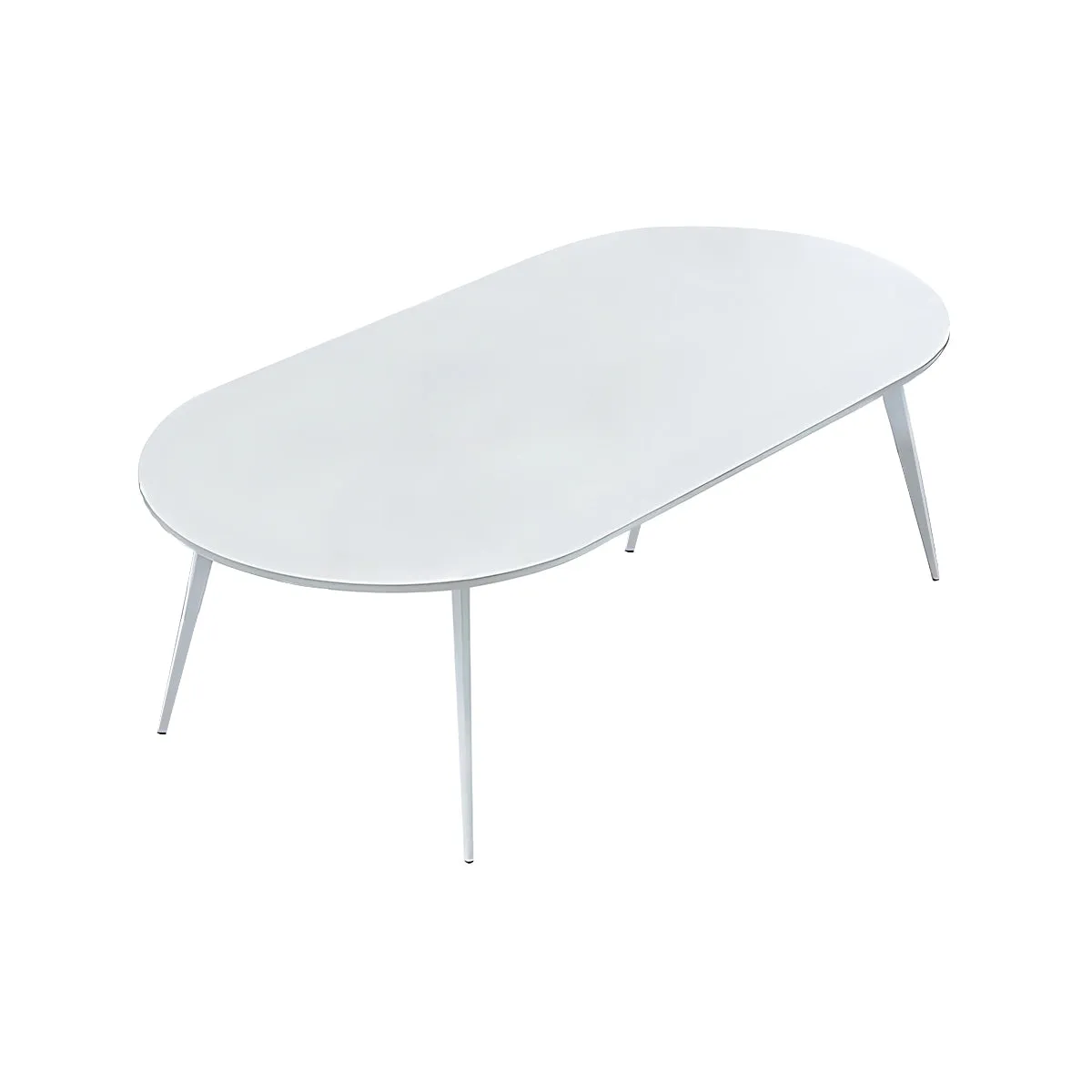 Modern White Oval Conference Table Set  Compact and Versatile