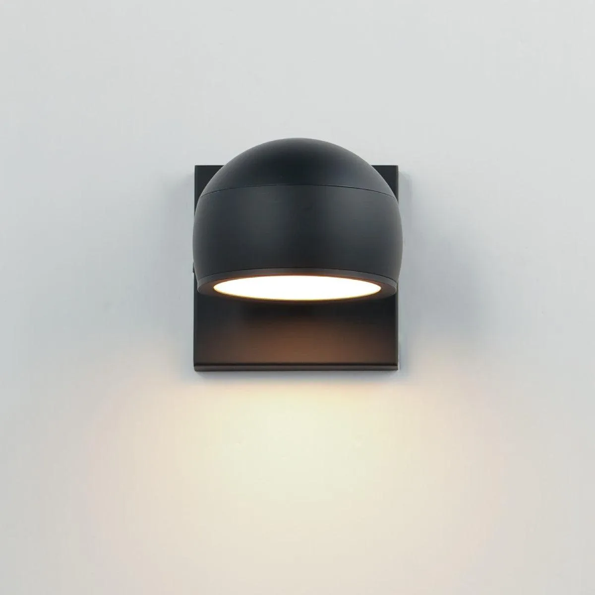 Modular 5 in. Dome LED Outdoor Wall Sconce 3000K Black Finish