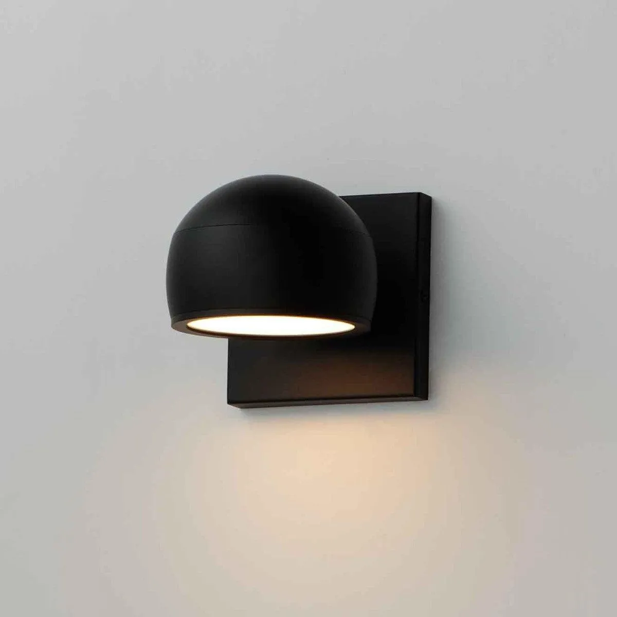 Modular 5 in. Dome LED Outdoor Wall Sconce 3000K Black Finish