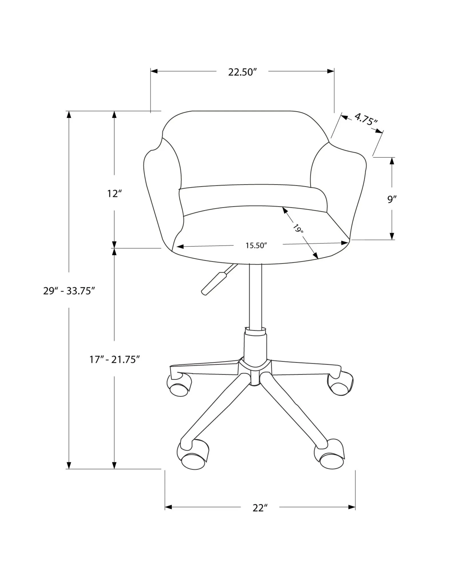 Office Chair, Adjustable Height, Swivel, Ergonomic, Armrests, Computer Desk, Work, White Leather Look, Chrome Metal, Contemporary, Modern