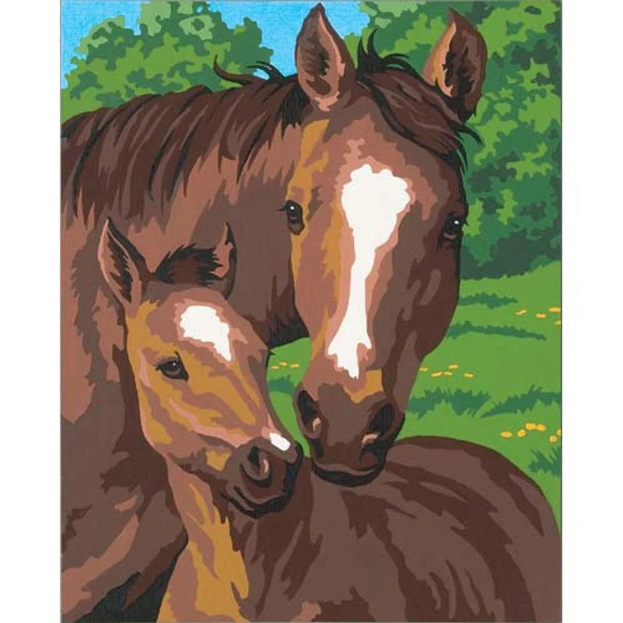 PONY AND MOTHER, Paint by Number Kit, DIMENSIONS PAINTWORKS (91119)