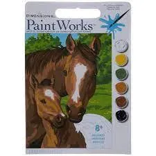 PONY AND MOTHER, Paint by Number Kit, DIMENSIONS PAINTWORKS (91119)