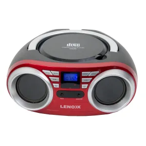 Portable CD Player (Red) 4W Speaker with FM Radio & AUX In