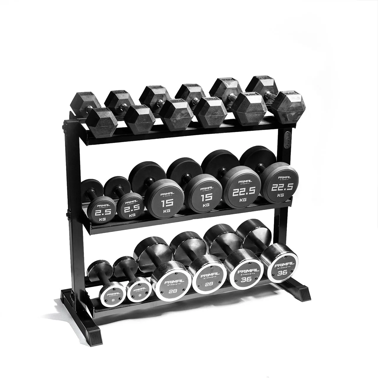 Primal Performance Series Compact 3-Tier Dumbbell Rack