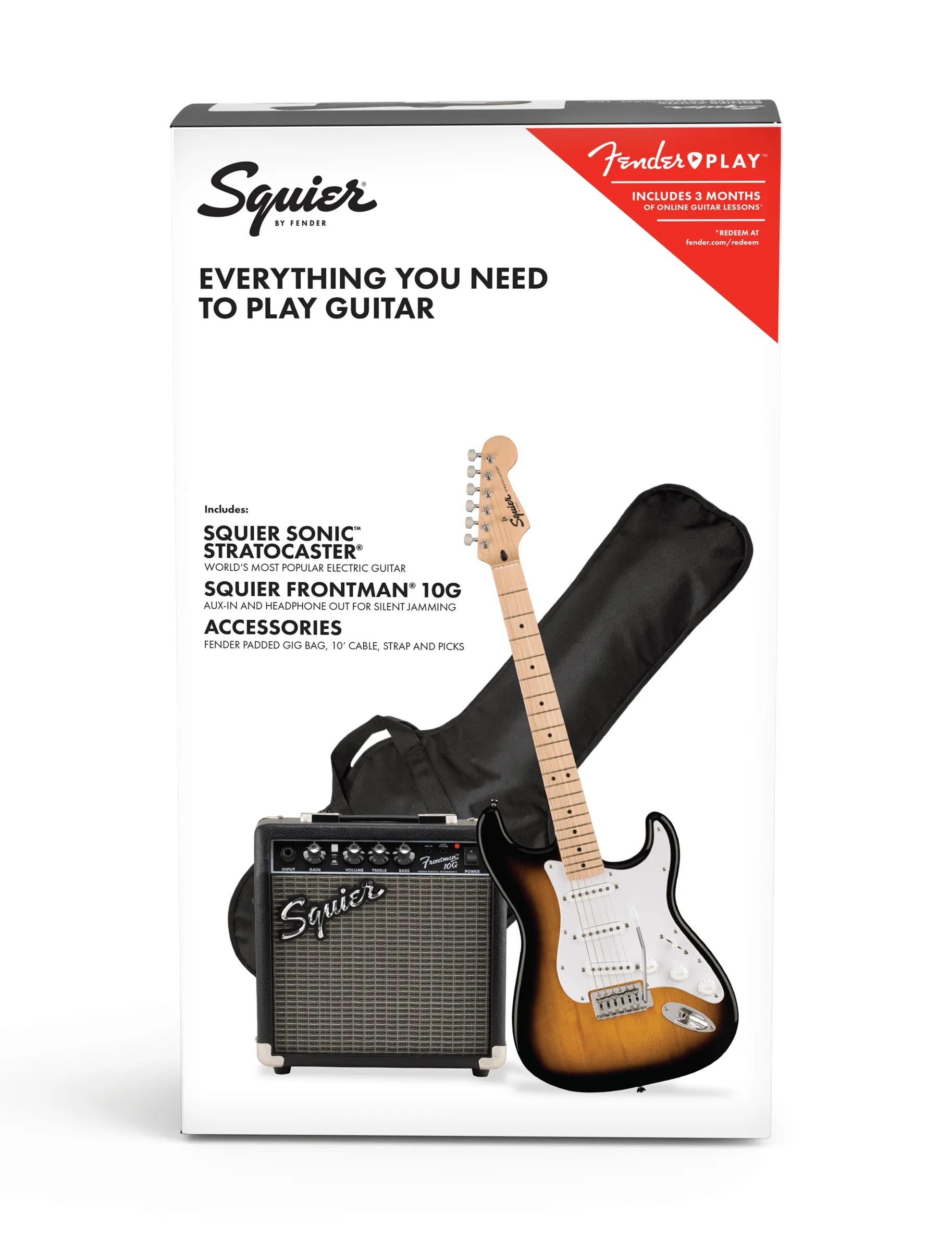 Squier Sonic Stratocaster Pack (Sunburst)