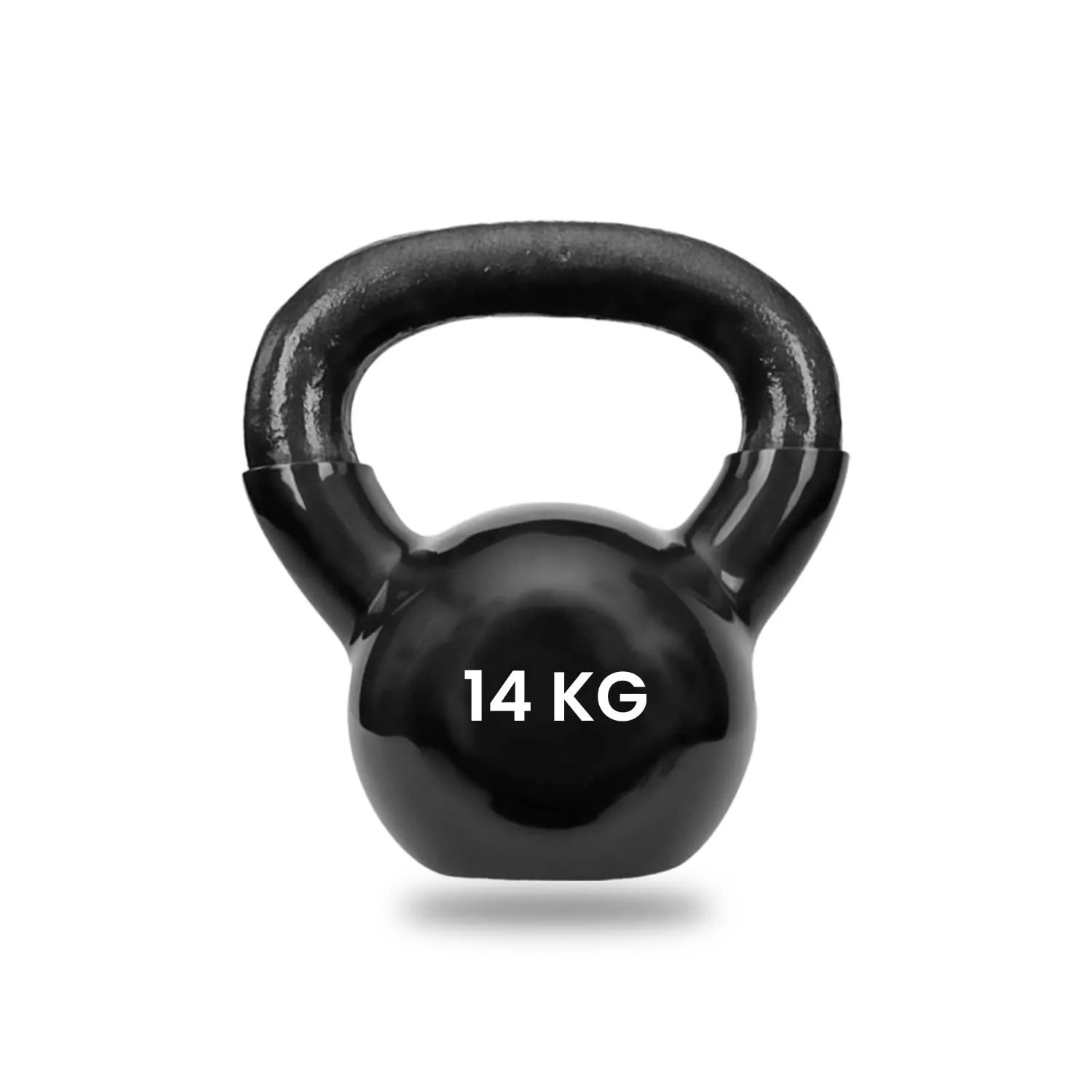 Strauss Premium Vinyl Kettlebell Weight for Men & Women | 14 Kg | Ideal for Home Workout, Yoga, Pilates, Gym Exercises | Non-Slip, Easy to Hold, Scratch Resistant (Black)