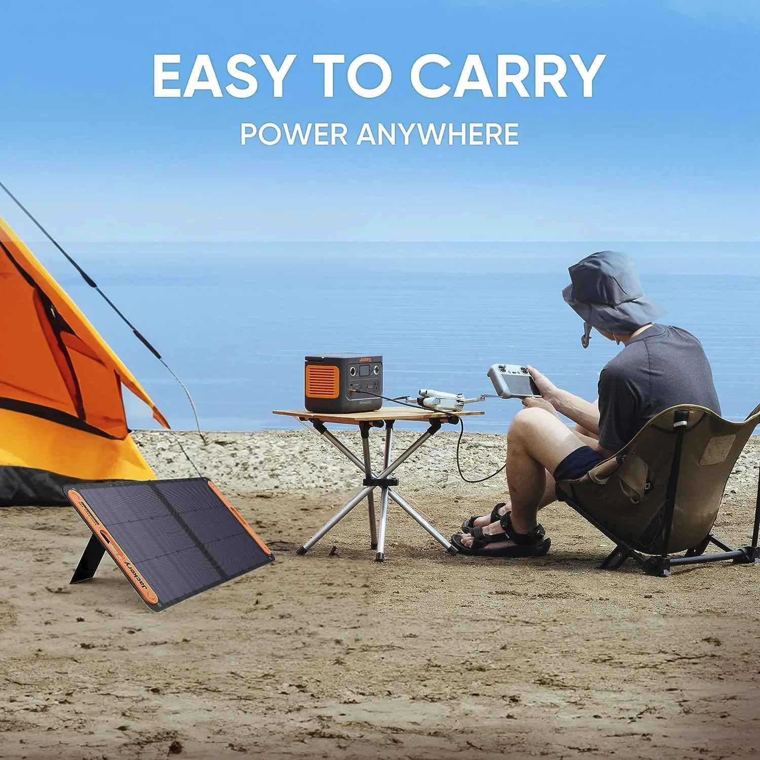 Sustainable Solar Generator, Portable Power Station for Outdoor, Off-Grid Living, RV, Emergency