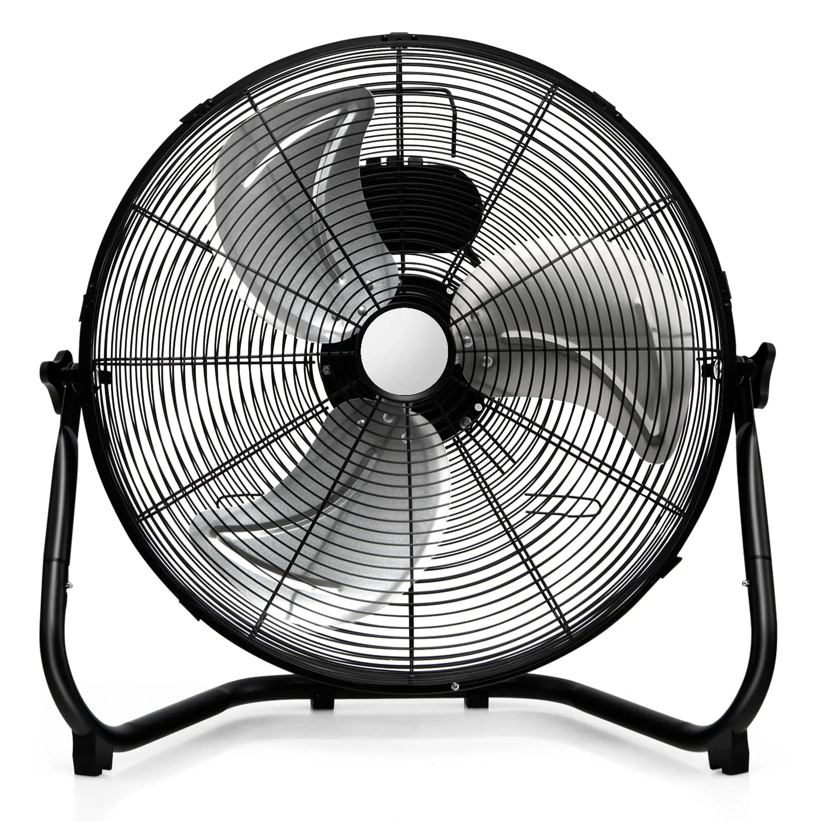 Tangkula 20" High Velocity Floor Fan, 3 Speed Fan w/ Portable Handle, Adjustable Tilt Angle