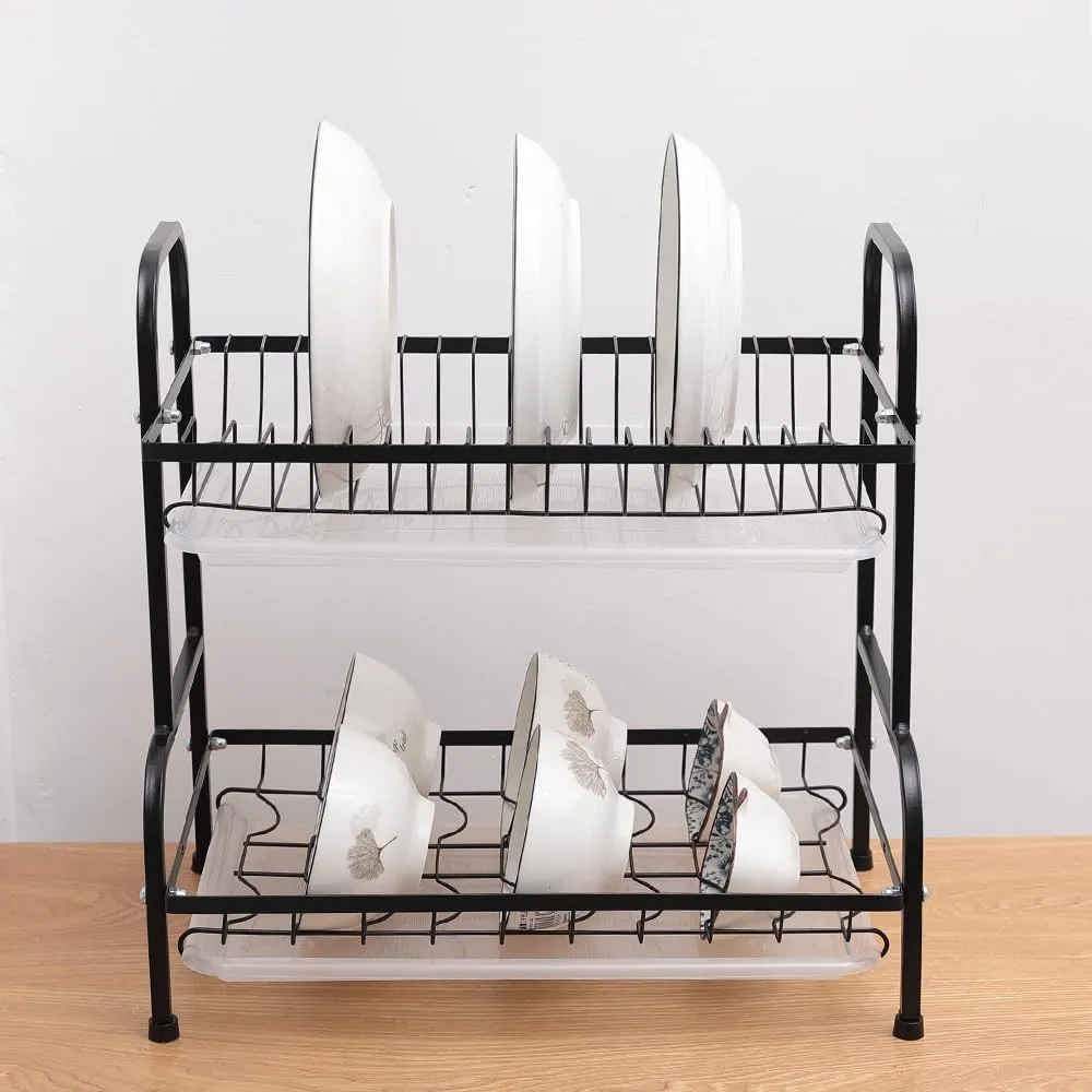 The Better Home Free Mounting Dish Rack|Stackable Kitchen Basket For Storage|Carbon Steel Collapsible Foldable Basket For Fruits And Vegetables|Rust-Resistant|Unbreakable(Bowl holder-2 layer)