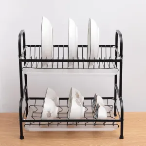 The Better Home Free Mounting Dish Rack|Stackable Kitchen Basket For Storage|Carbon Steel Collapsible Foldable Basket For Fruits And Vegetables|Rust-Resistant|Unbreakable(Bowl holder-2 layer)