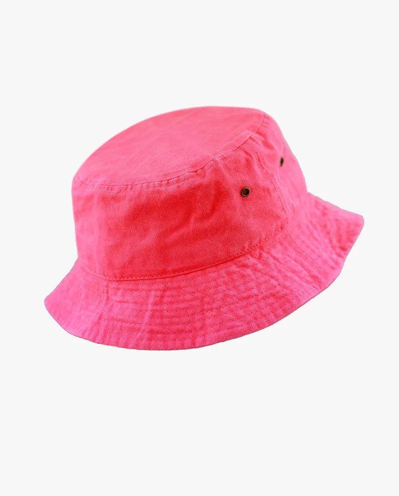 The Hat Depot Kids - Washed Cotton Packable Bucket Travel Hat